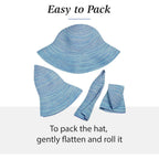 Wallaroo Hat Company Women's Sydney Sun Hat - UPF 30+ Sun Protection, Packable, Adjustable - Beach, Travel, Wide Brim Seafoam