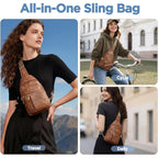 Anti Theft Crossbody Bags for Women RFID Sling Bag, Vegan Leather Cross Body Travel Purse for Women Men