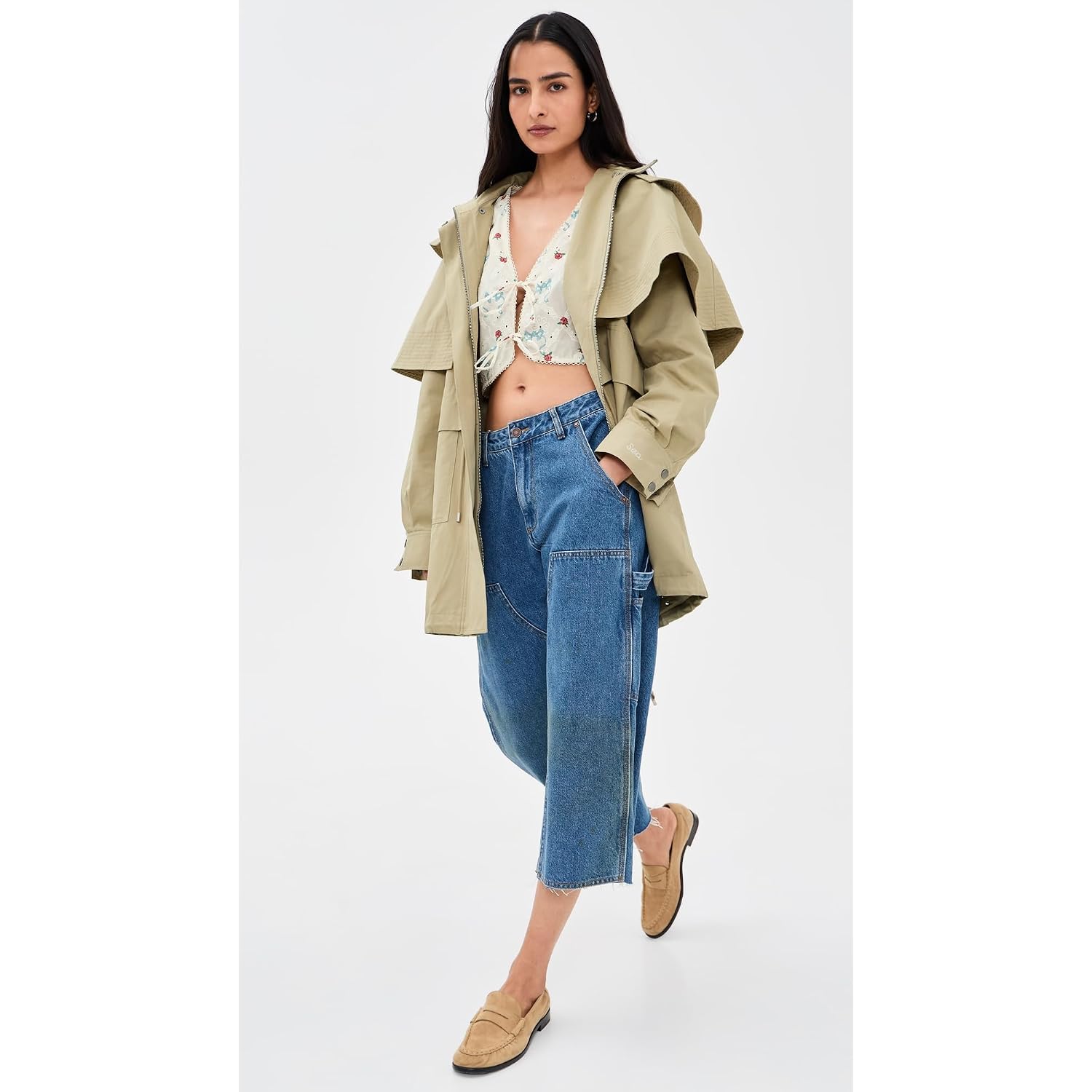Sea Women'S Odessa Workwear Mid-Length Cape Coat