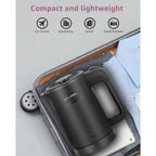 0.6L Small Electric Tea Kettle Lightweight, 20 Ounce Double Wall Hot Water Boiler Stainless Steel Auto Shut-Off, 120V Portable Travel Electric Kettle Fast Boil For Tea And Coffee, Black