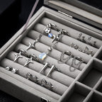 Quelay 8 Pairs Dangle Hoop Earrings for Men Women Punk Y2k Goth Gothic Tassel Chain Drop Star Moon Stud Huggie Earrings Gift
