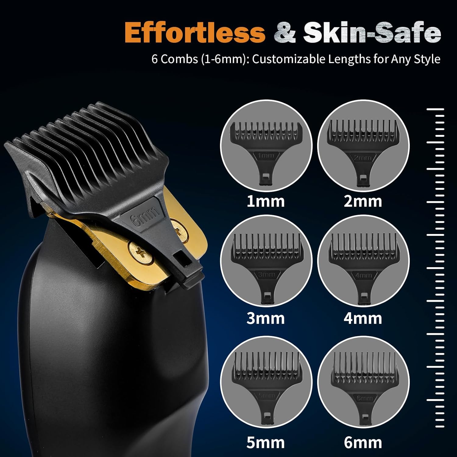 Beard Trimmer for Men - Rechargeable Men's Hair Clippers & Razor, Cordless Hair Trimmer & Shaver for Face, Neck, Groin & Manscaping, Ideal Gift for Men, Black