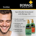 ShiKai Borage Therapy Hand Cream (2.5 oz) | Fragrance Free Moisturizer for Hands & Body | Fast Relief Lotion for Dry Skin | With Oatmeal & Shea