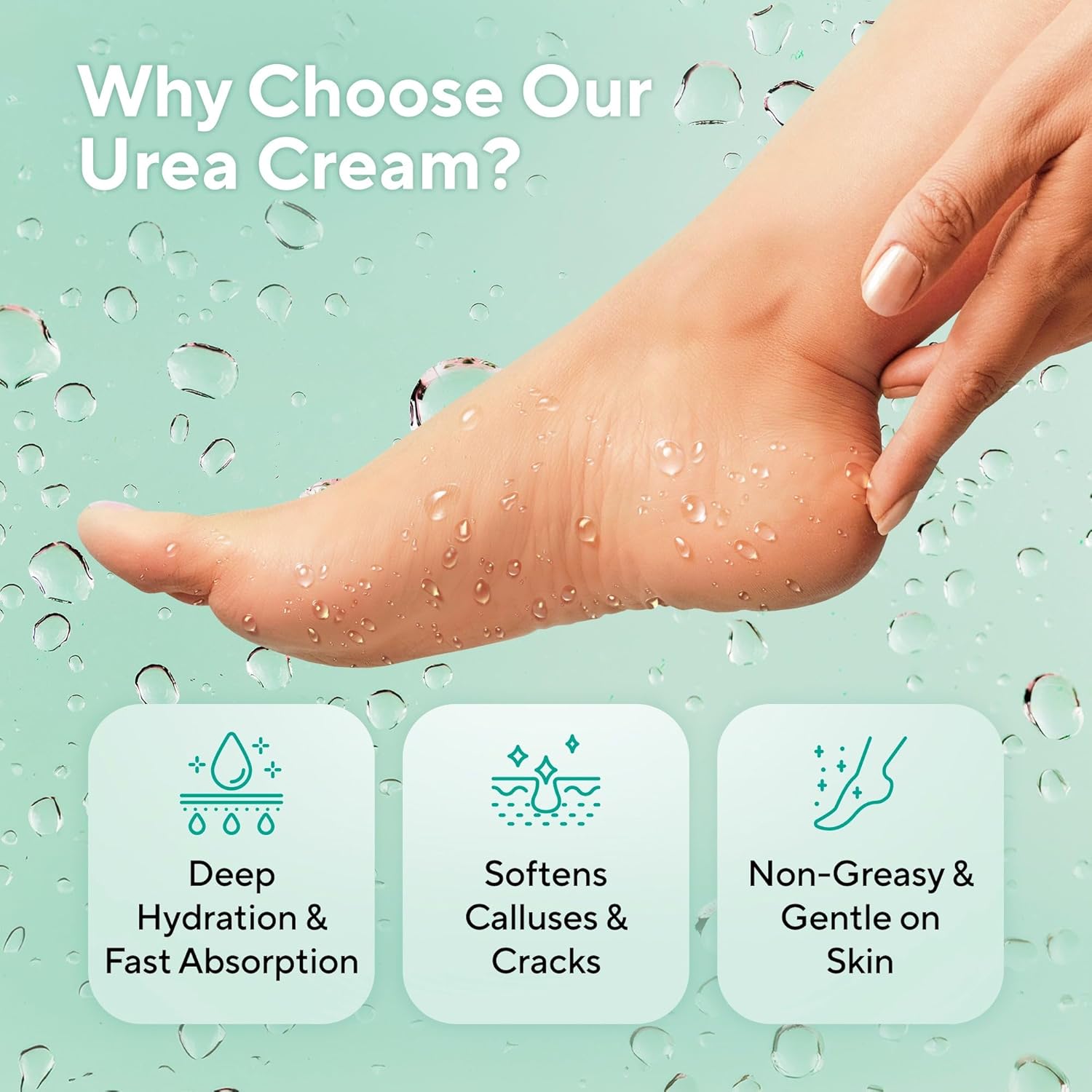 Lavinso Urea Cream 40 Percent for Feet with Maximum Strength - Foot Cream for Calluses and Dry Cracked Heels - Rough Skin Repair for Men and Women