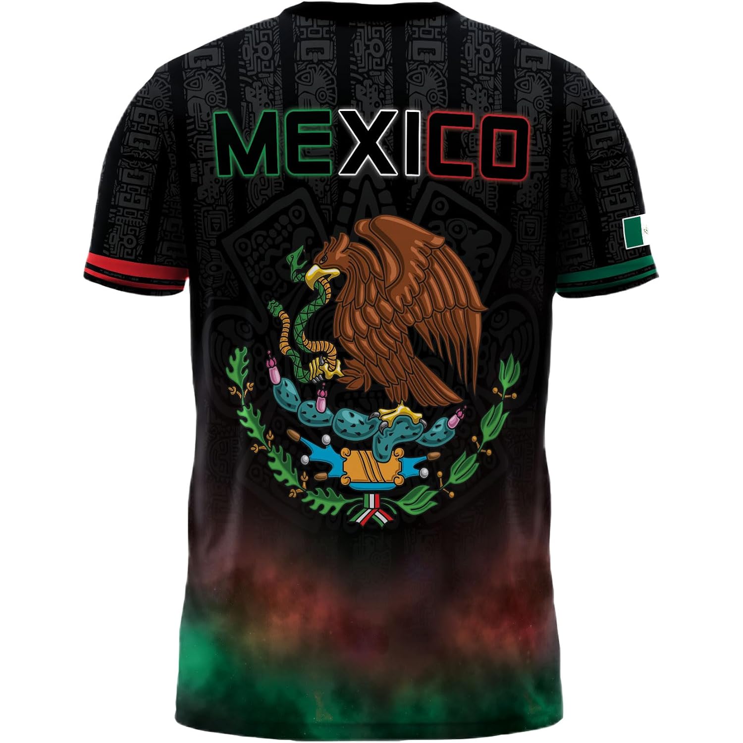 Aztec Shirt For Men, Mexican Flag Shirt, Vintage Mexican Tshirt, Mexico Shirts Men