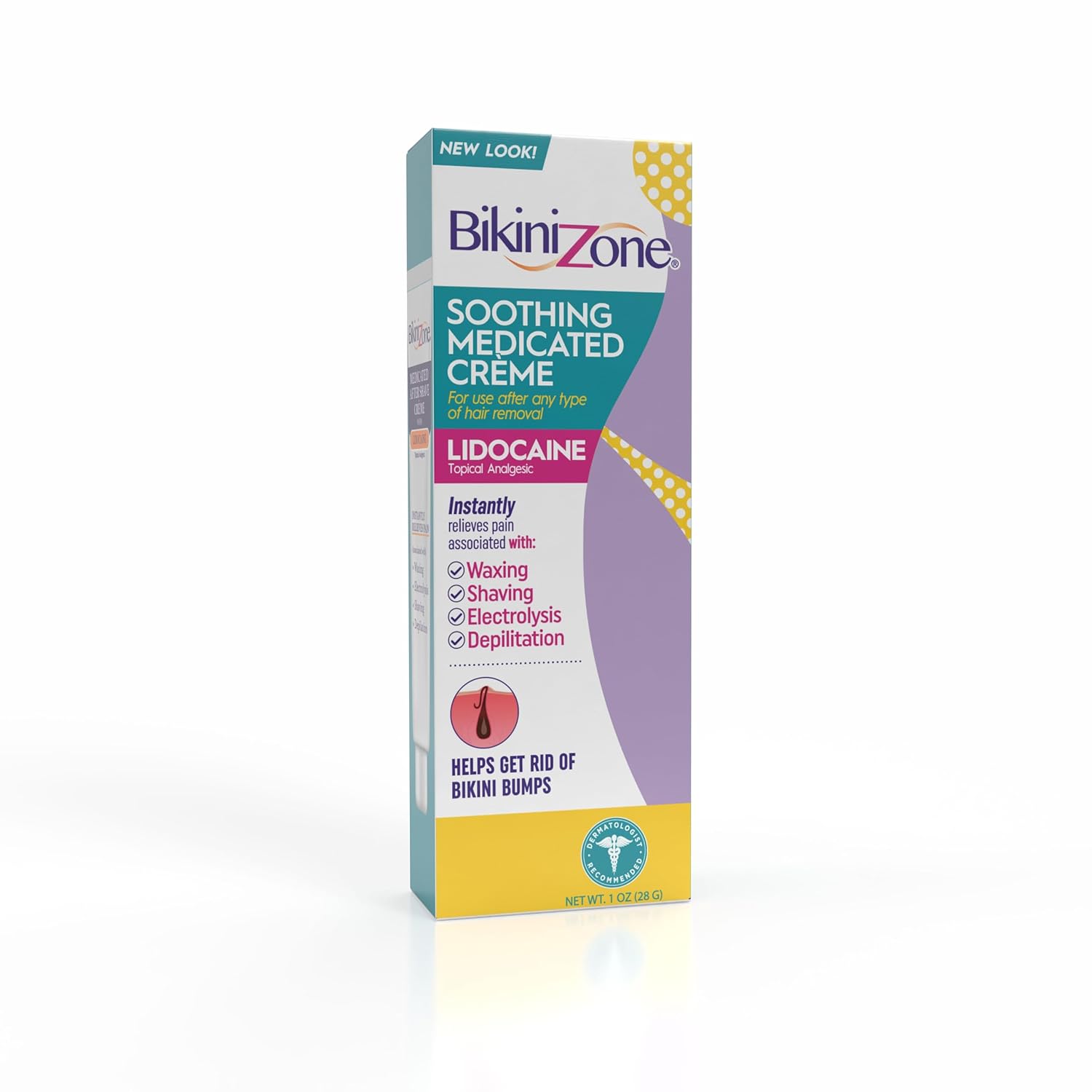 Bikini Zone Medicated After Shave Crème with Soothing Lidocaine, 1 Oz, 1 Pack