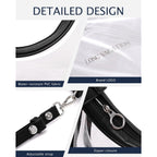 Long Vacation Clear Bag For Stadium Events, Clear Purses For Women Stadium Crossbody, Pvc Clear Concert Bag With Coin Purse