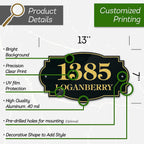 House Address Sign, House Address Plaque, Indoor/Outdoor Use, 7X12 Inch, 22 Colors, Reflective Option, Usa Made By My Sign Center (Victorian)