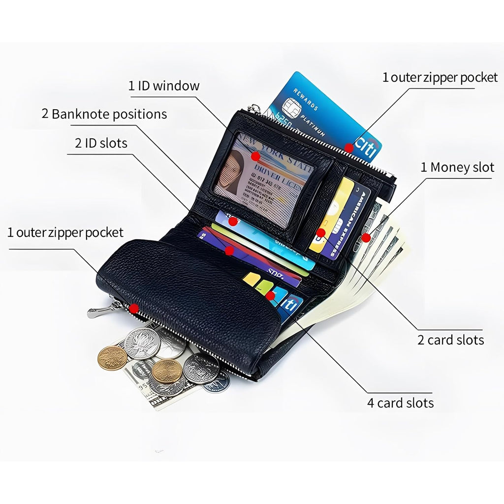 Unisex Pebble Leather Wallet, 5.3In Short Genuine Leather Coin Card Holder, Unisex Clutch Bags, Can Hold Coins, Id Cards
