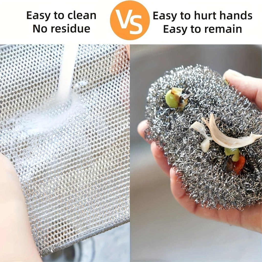 10pcs Miracle Cleaning Cloth - Ultra-Durable Mesh Ultrafine Fiber Set - Easy for Dry and Wet Cleaning - Very Suitable for Tableware, Metal Surfaces, etc.! No Scratches Kitchen Genius