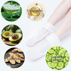 55cm Long Foot Peel Mask,Baby Soft Foot Mask,Exfoliating Foot Peeling Mask for Dry Cracked Feet,Make your feet and legs soft and smooth.(3 Pairs)