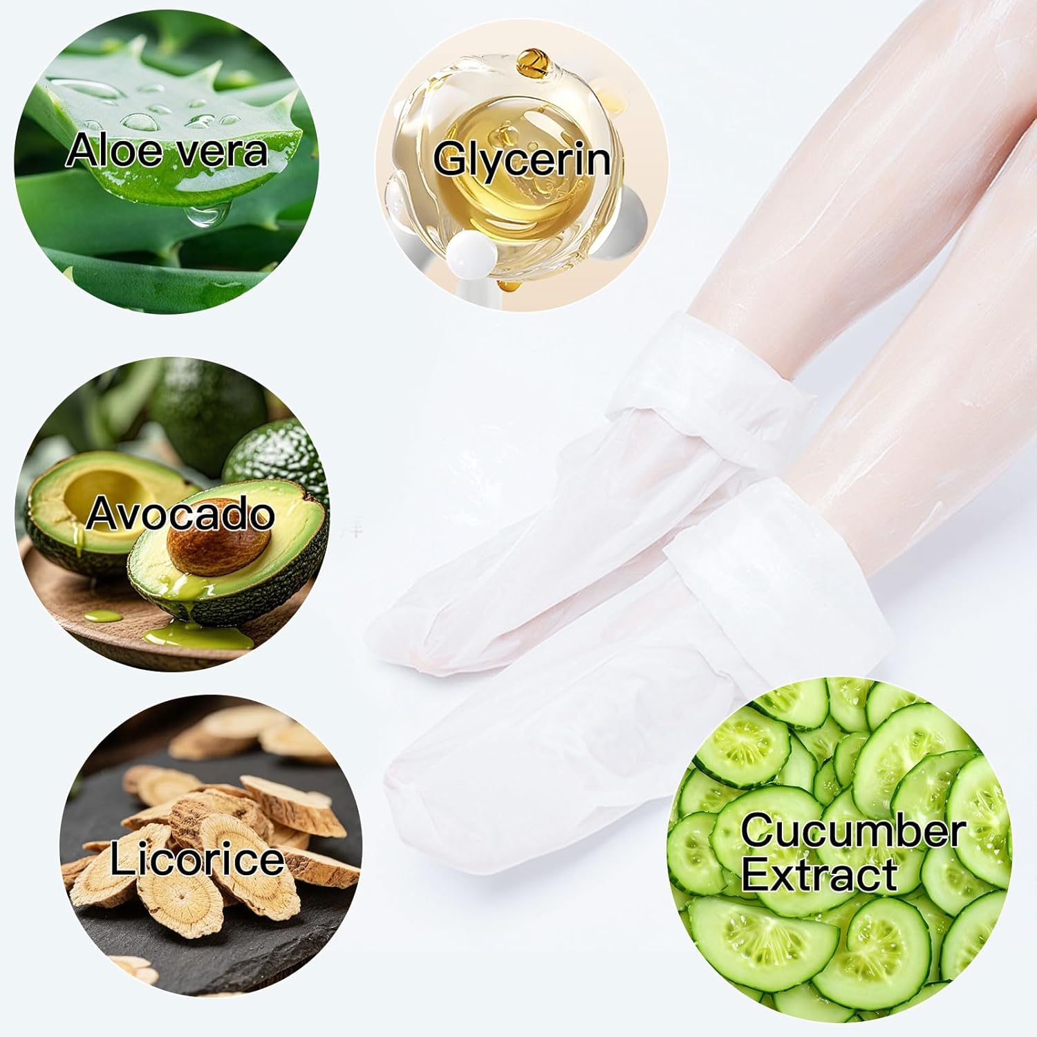55cm Long Foot Peel Mask,Baby Soft Foot Mask,Exfoliating Foot Peeling Mask for Dry Cracked Feet,Make your feet and legs soft and smooth.(3 Pairs)