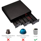Amazon Basics K-Cup Compatible Coffee Pod Storage Drawer, 3 Easy-Open Drawers, 36 Pod Capacity, Black