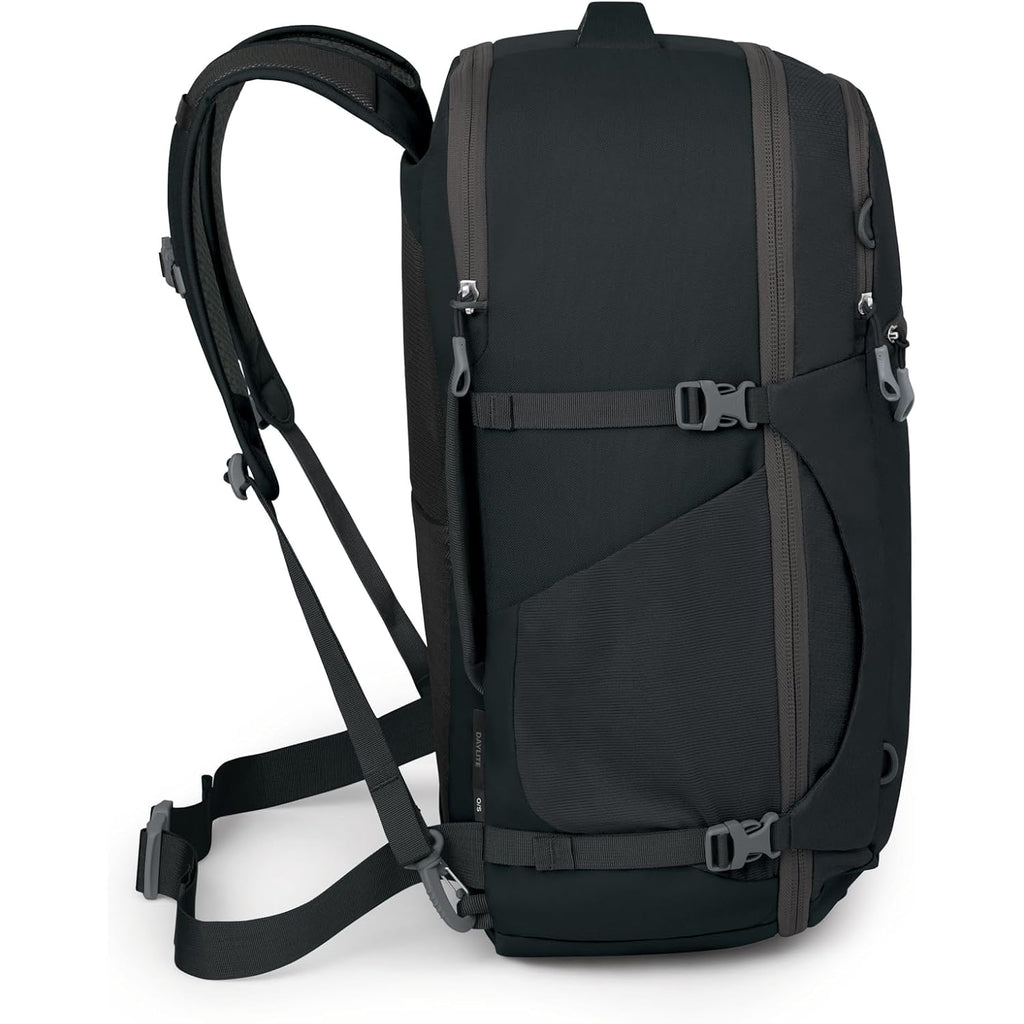Osprey Daylite 44L Carry-On Travel Pack - Lightweight, Durable Backpack With Streamlined Design - Versatile, Spacious Bag For Weekend Trips Or Business, Black