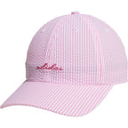 adidas Women's Saturday Hat – Relaxed Fit Strapback Baseball Cap Tropic Bloom/Pink Fusion/Seersucker