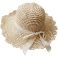 Summer Beach Sun Straw Hats For Women Wide Brim Packable Travel Bucket Hats Upf 50+