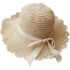Summer Beach Sun Straw Hats For Women Wide Brim Packable Travel Bucket Hats Upf 50+