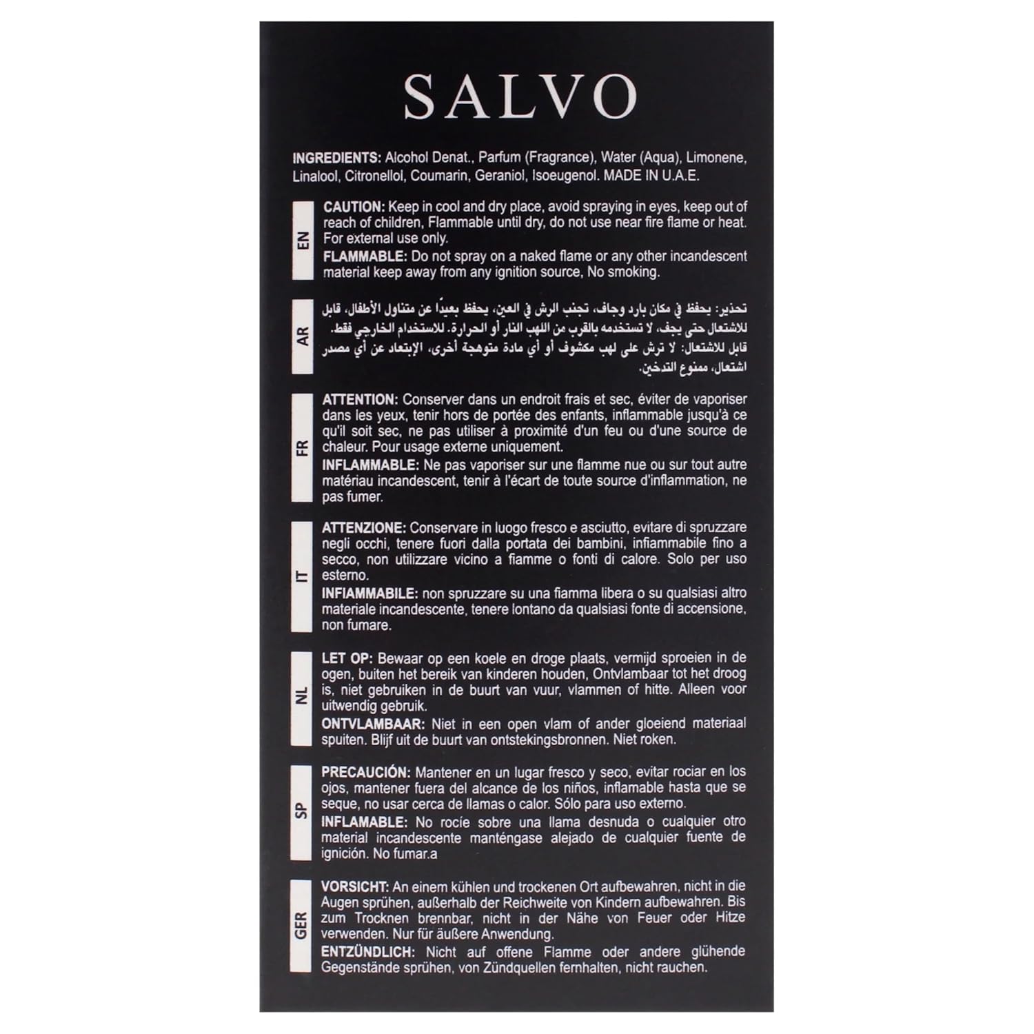 Salvo by Maison Alhambra for Men - 3.4 oz EDP Spray