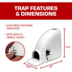 Tomcat Kill & Contain Mouse Trap, 2 Traps | Indoor Traps For Mice - No See, No Mess Disposal
