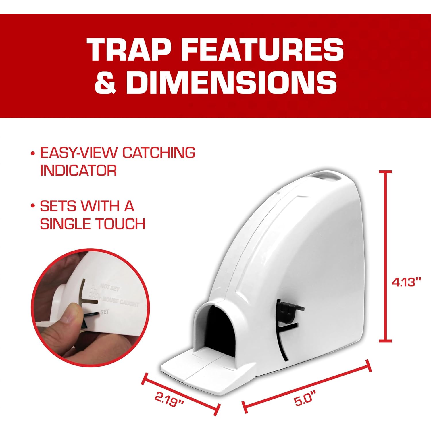 Tomcat Kill & Contain Mouse Trap, 2 Traps | Indoor Traps For Mice - No See, No Mess Disposal