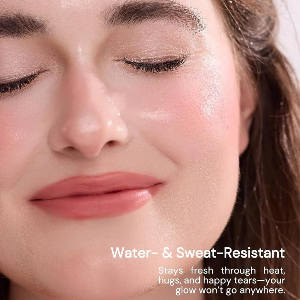 Flower Knows Strawberry Cupid All Day Glow Liquid Blush,Sweat & Water-Resistant Dewy Blush for Cheeks,Blendableand Hydrating Baby Pink Face Makeup for Women & Girls,0.25 Fl Oz(01 Frosty Strawberry)