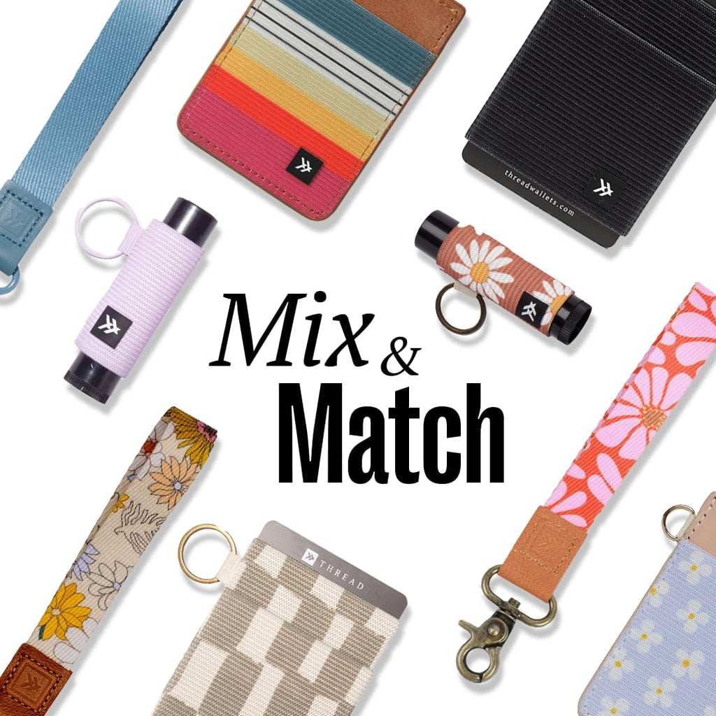 Thread Wallets Elastic Chapstick and Lip Gloss Holder Keychain