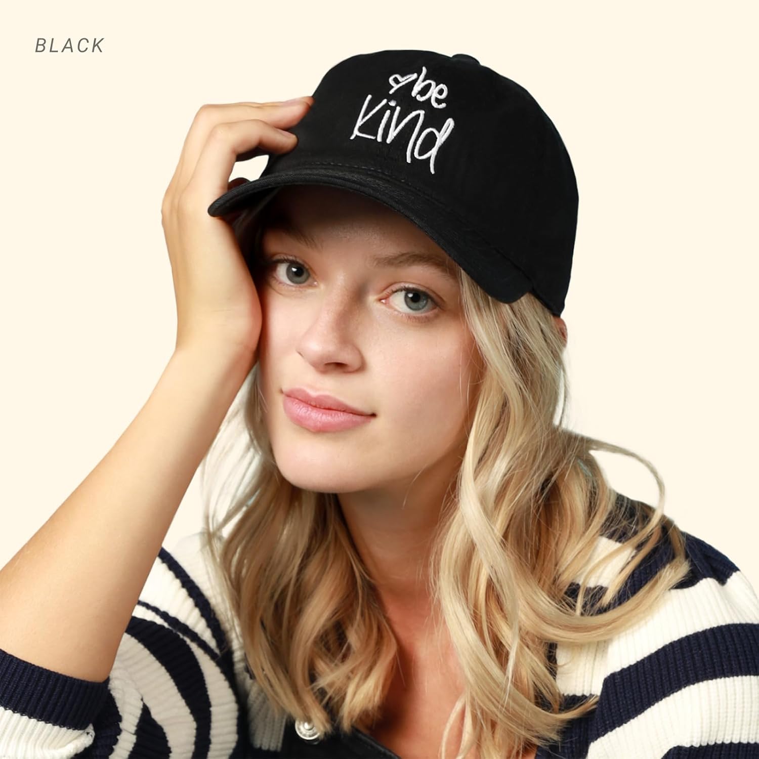 CHOK.LIDS Be Kind Trendy Womens Baseball Cap Unisex Fashion Cotton Polo Style Fun Inspirational Saying Seasonal Headwear