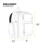 Carhartt 35L Triple-Compartment Backpack, Durable Pack With Laptop Sleeve And Duravax Abrasion Resistant Base, Black