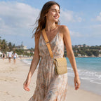 Faux Straw Crossbody Bags For Women Small Summer Purse Rfid Woven Phone Bag Travel Beach Hawaiian Essentials Gifts