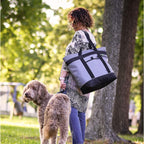 Jumbo Insulated Cooler Bag (Charcoal) With Hd Thermal Insulation - Premium, Collapsible Soft Cooler Makes A Perfect Insulated Grocery Bag, Food Delivery Bag, Travel Bag, Beach Or Picnic Bags