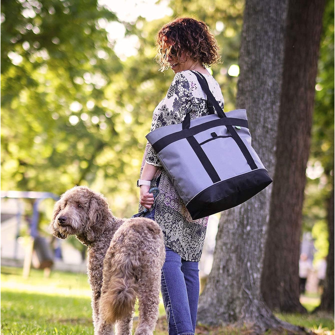 Jumbo Insulated Cooler Bag (Charcoal) With Hd Thermal Insulation - Premium, Collapsible Soft Cooler Makes A Perfect Insulated Grocery Bag, Food Delivery Bag, Travel Bag, Beach Or Picnic Bags