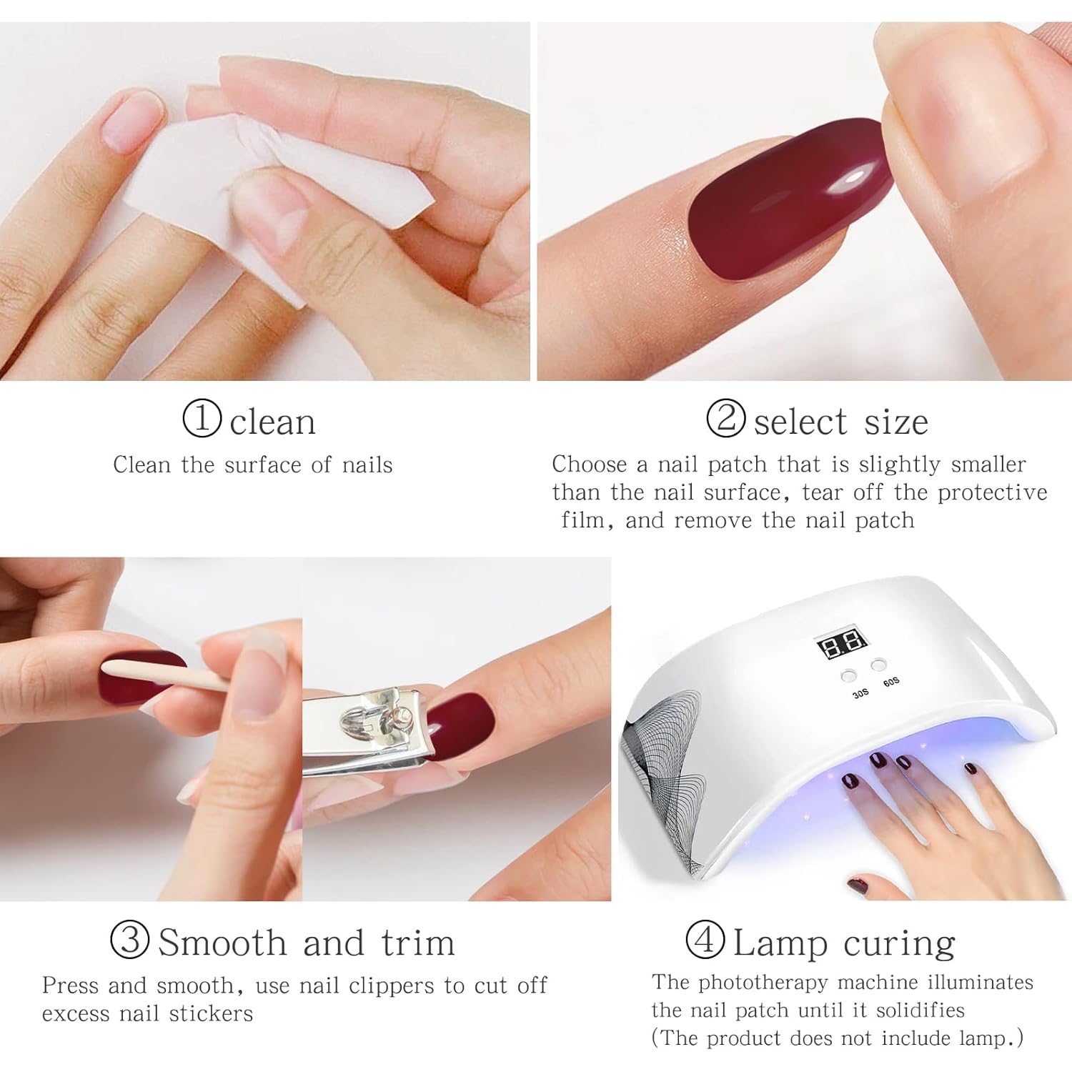 JMEOWIO Gel Nail Stickers Gradient Semi Cured Gel Nail Strips Wraps UV/LED Nails Art Design Decoration Accessories