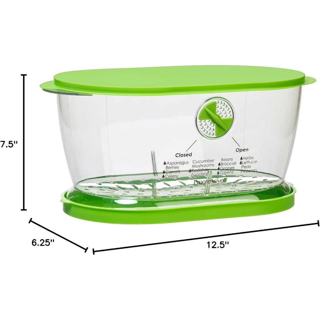 Prep Solutions By Progressive Lettuce Keeper Produce Storage Container, 4.7 Quarts, Green (Lks-06)