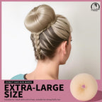 Teenitor 4 Pcs Hair Donut Hair Bun Maker(Extra-Large, Large, Medium, Small) With Hair Pins 20 Pcs, Blonde