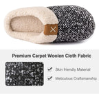 Ultraideas Women'S Indoor Bedroom Slipper With Memory Foam, Gift For Women, Wool-Like House Shoe With Anti-Skid Rubber Sole For Ladies