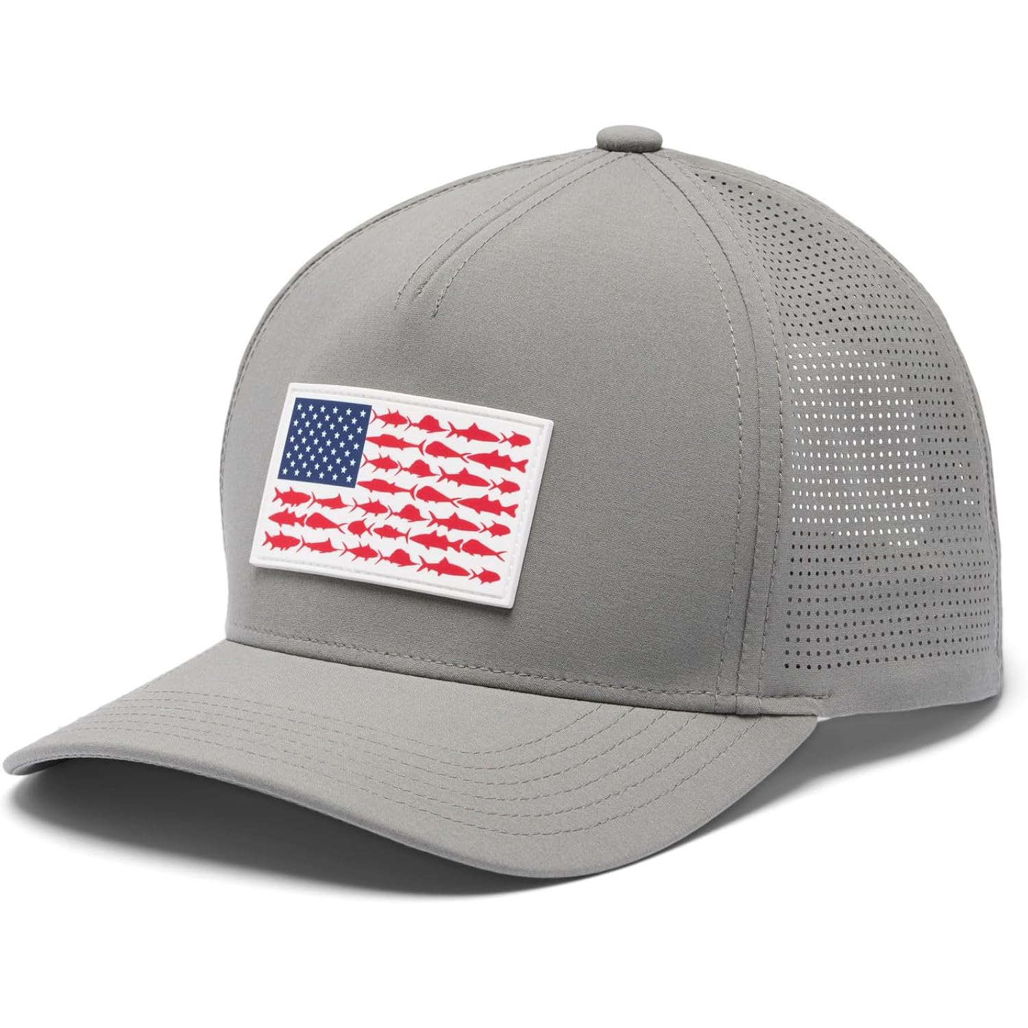 Columbia PFG Elite 3D Stretch Snapback Titanium/Fish Flag