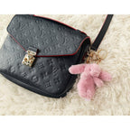 Miokkley Cute Bunny Plush Keychain for Backpack, 3.5" Inch Mini Rabbit Keychain Purse Charm Pendant Gift for Women