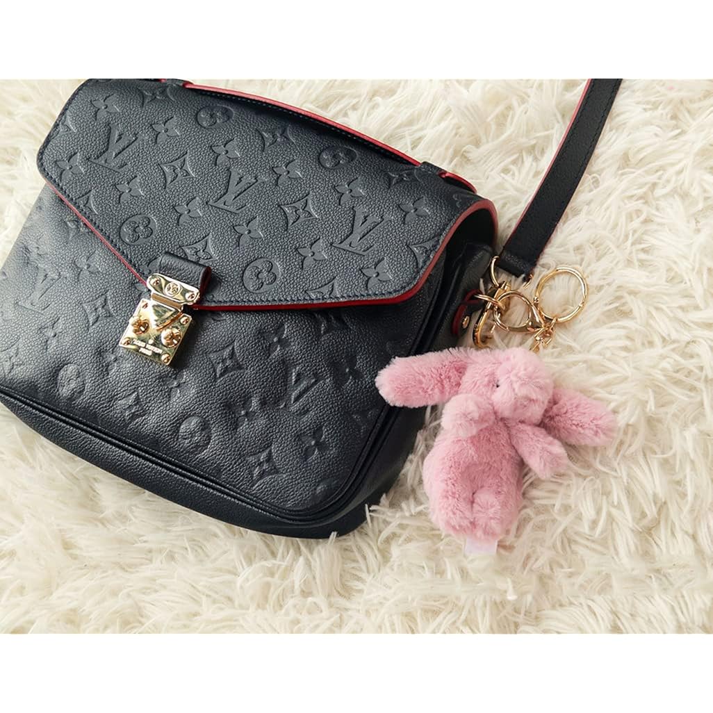 Miokkley Cute Bunny Plush Keychain for Backpack, 3.5" Inch Mini Rabbit Keychain Purse Charm Pendant Gift for Women