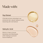Aveeno Positively Radiant Clear Complexion Foaming Facial Cleanser, Oil-Free With Soy Extract & 0.5% Salicylic Acid, Hypoallergenic Acne Treatment Face Wash For Acne-Prone Skin, 6 Fl Oz
