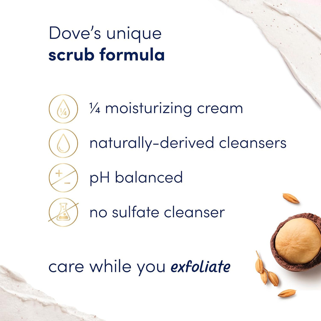 Dove Mixed Body Scub Trial Pack 3 Pack For Women For Visibly Silky-Smooth, Nourished Skin 3.5 Oz