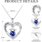 Ursilver Graduation Gifts for Her 2026, S925 Sterling Silver Birthstone Necklace Engraved Class of 2026 Pendant Necklaces College Graduation Gifts for Her