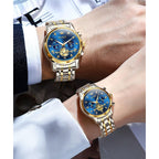 Olevs Couple Watch His And Her Set Matching Watch Mens Womens Diamond Romantic Valentine’S Day