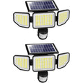 Onforu 4500Lm Solar Lights Outdoor, 3 Heads Security Lights With Remote Control, Ip65 Waterproof Motion Sensor Lights, 3 Modes Flood Lights For Wall, Porch, Yard, Outside, 2 Pack