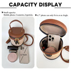 Retro Bucket Bag Color Contrast Cylinder Purse | Senior Sense Style, Single Shoulder Crossbody, Zipper Closure, 4.7X6