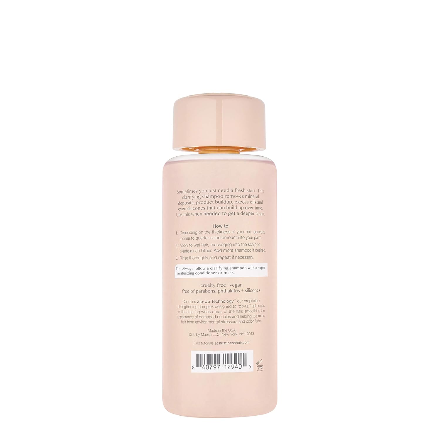 Kristin Ess Deep Clean Clarifying Shampoo for Oily Hair & Build Up | Detox Purifying + Cleansing Oily Hair Treatment - Sulfate Free + Vegan - Product for Thick, Curly + Color Treated Hair