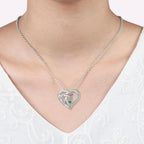 925 Sterling Silver Personalized Mother Necklace with 2-6 Birthstone Necklaces for Women Mothers Day Gifts for Mom Grandma Wife, Engraved Names Heart Charm Pendant for Birthday Anniversary
