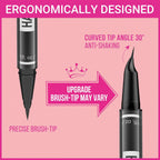 Imethod Microblading Eyebrow Pen - Eyebrow Pencil Magical 2-In-1 Dual-Ended Eye Brow Pencils For Women With 4-Fork-Tip & Precise Brush-Tip Create Natural Hair-Like Brows, Last All-Day, Dark Brown