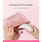 MelodySusie Pocket-Sized LED UV Nail Lamp with Ultra-Lightweight Design, P-ART04 UV Light Cures All Soft Gels at Home, Especially Instant Nails, Semi-Cured Gel, Base Coat & Top Coat (White)