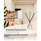 M&Sense Cinnamon Vanilla Reed Diffuser Set - 7.04Oz Scent Diffusers For Home, Natural Essential Oil Diffuser With Sticks, Housewarming Diffuser Gift For Bathroom Bedroom & Office