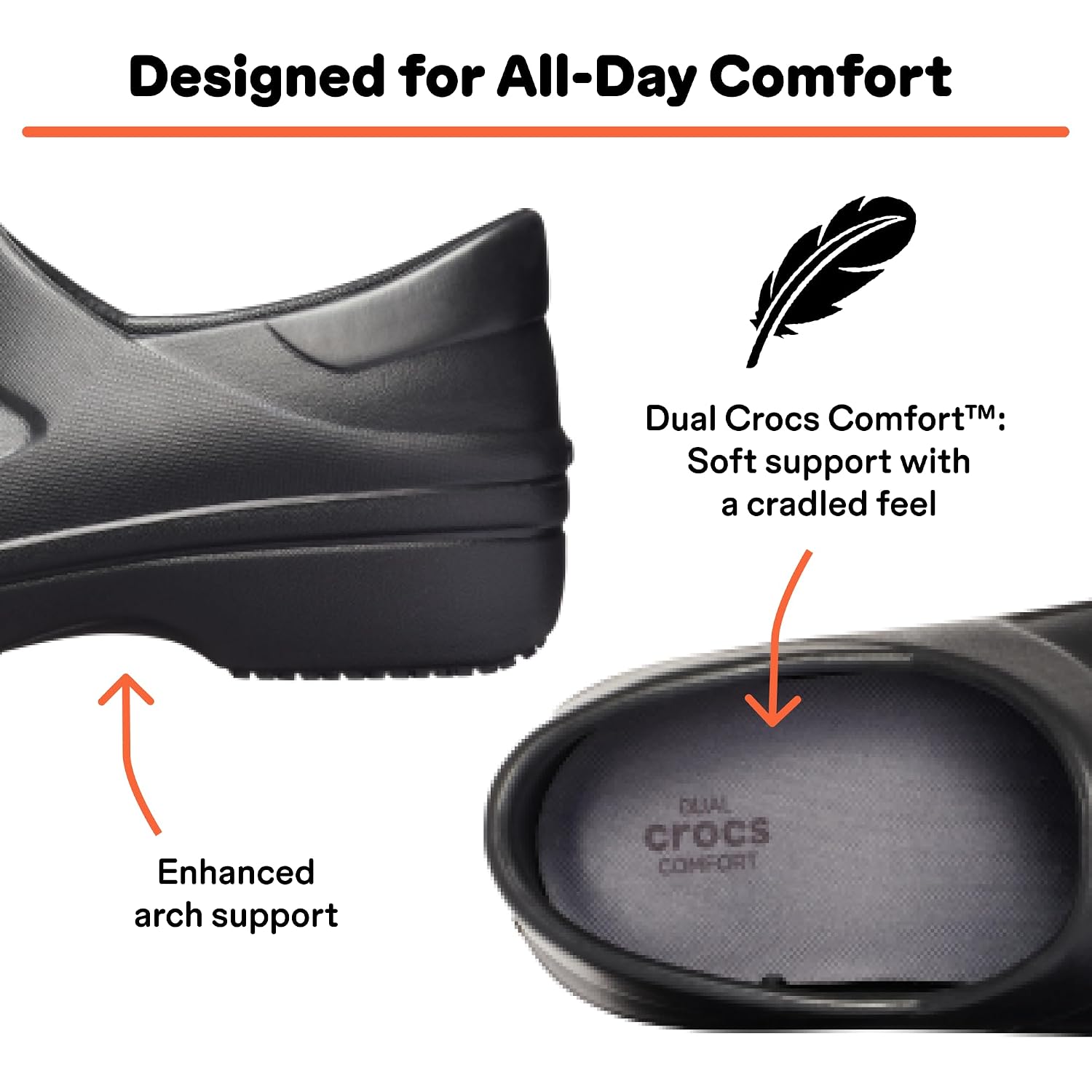 Crocs Women'S Neria Pro Ii Work Clogs | Enclosed Toe | Slip Resistant | All Day Comfort